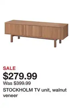 Ikea STOCKHOLM TV unit, walnut veneer offer