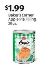 Aldi Baker's Corner Apple Pie Filling offer