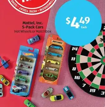 Aldi Mattel, Inc. 5-Pack Cars Hot Wheels or Matchbox offer