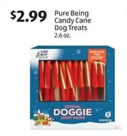 Aldi Pure Being Candy Cane Dog Treats offer