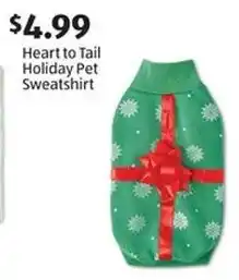 Aldi Heart to Tail Holiday Pet Sweatshirt offer