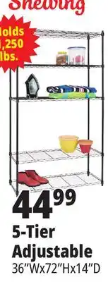 Ocean State Job Lot 5-Tier Adjustable offer