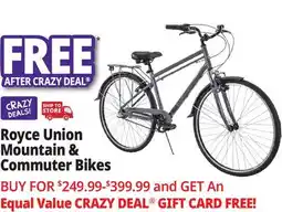 Ocean State Job Lot Royce Union Mountain & Commuter Bikes offer