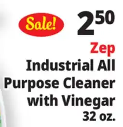 Ocean State Job Lot ZEP Industrial Cleaner with Vinegar 32 oz offer