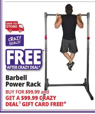 Ocean State Job Lot Papababe Barbell Power Rack with 800 lb Weight Capacity offer