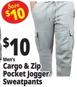 Ocean State Job Lot Cargo & Zip Pocket Jogger Sweatpants offer