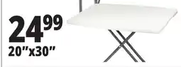 Ocean State Job Lot Enduro Adjustable White Folding Table 20 x 30 offer