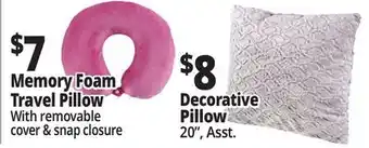 Ocean State Job Lot Memory Foam Travel Pillow offer