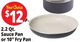 Ocean State Job Lot 2.2 Qt. Sauce Pan or 10 Fry Pan offer