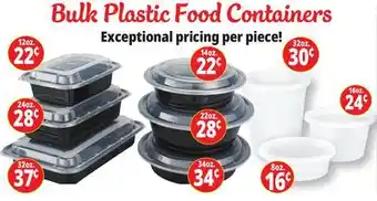 Ocean State Job Lot Bulk Plastic Food Containers offer