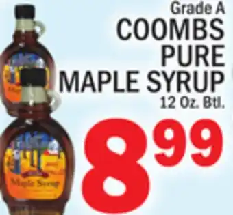 C Town COOMBS PURE MAPLE SYRUP offer