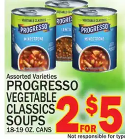 C Town PROGRESSO VEGETABLE CLASSICS SOUPS offer