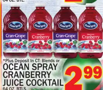 C Town OCEAN SPRAY CRANBERRY JUICE COCKTAIL offer