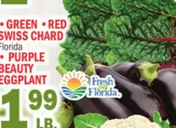 C Town GREEN RED SWISS CHARD Florida PURPLE BEAUTY EGGPLANT offer