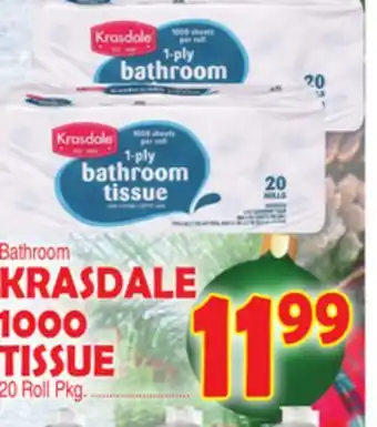 Bravo Supermarkets KRASDALE 1000 TISSUE offer