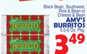 Bravo Supermarkets AMY'S BURRITOS offer