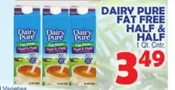 Bravo Supermarkets DAIRY PURE FAT FREE HALF & HALF offer