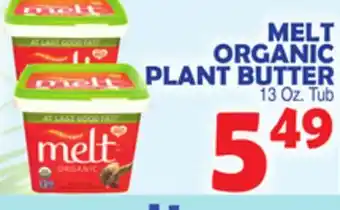 Bravo Supermarkets MELT ORGANIC PLANT BUTTER offer