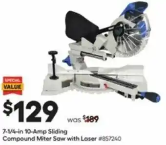 Lowe's 7-1/4-In 10-Amp Sliding Compound Miter Saw With Laser offer