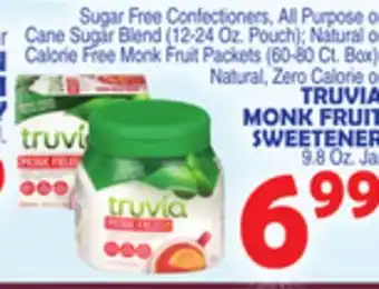 Bravo Supermarkets TRUVIA MONK FRUIT SWEETENER offer