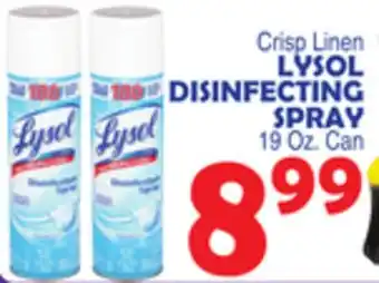 Bravo Supermarkets LYSOL DISINFECTING SPRAY offer