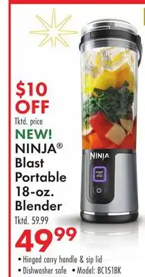 Boscov's NINJA Blast Portable 18-oz. Blender offer