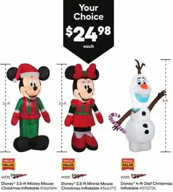Lowe's Disney 3.5-Ft Mickey Mouse Christmas Inflatable offer
