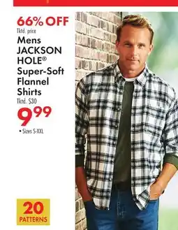 Boscov's Mens JACKSON HOLE Super-Soft Flannel Shirts offer