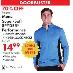 Boscov's Mens Super-Soft SPYDER Performance offer