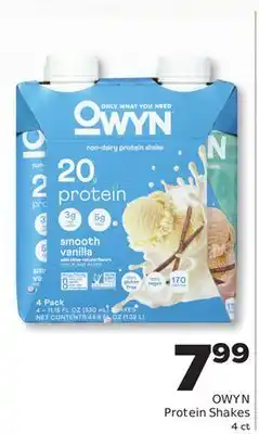 Weis Markets OWYN Protein Shakes offer