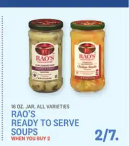 Kings Food Markets RAO'S READY TO SERVE SOUPS offer