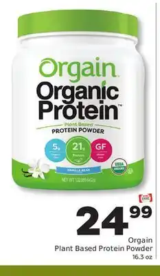 Weis Markets Orgain Plant Based Protein Powder offer