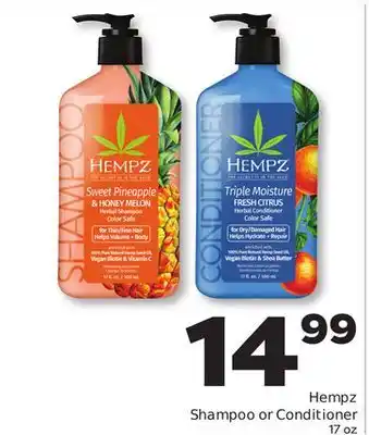 Weis Markets Hempz Shampoo or Conditioner offer