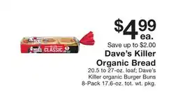 Fairway Store Market Dave's Killer Organic Bread offer