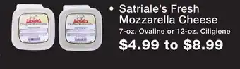 Fairway Store Market Satriale's Fresh Mozzarella Cheese offer