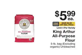 Fairway Store Market King Arthur All-Purpose Flour offer