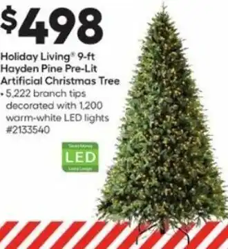 Lowe's Holiday Living 9-Ft Hayden Pine Pre-Lit Artificial Christmas Tree offer