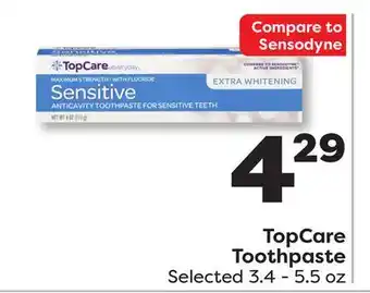 Weis Markets TopCare Toothpaste offer