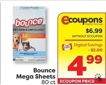 Weis Markets Bounce Mega Sheets offer