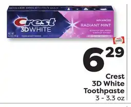 Weis Markets Crest 3D White Toothpaste offer