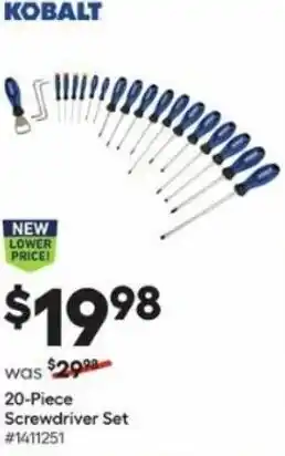 Lowe's 20-Piece Screwdriver Set offer