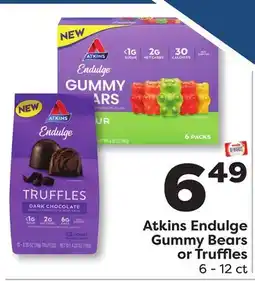 Weis Markets Atkins Endulge Gummy Bears or Truffles offer