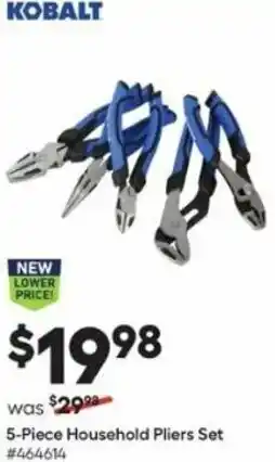 Lowe's 5-Piece Household Pliers Set offer
