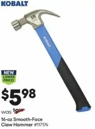 Lowe's 16-Oz Smooth-Face Claw Hammer offer