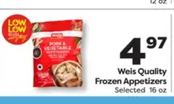 Weis Markets Weis Quality Frozen Appetizers offer