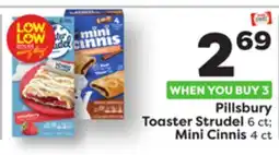 Weis Markets Pillsbury Toaster Strudel 6 ct Mini Cinnis 4 ct offer