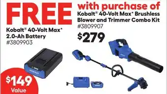 Lowe's 40-Volt MaxV Brushless Blower and Trimmer Combo Kit offer