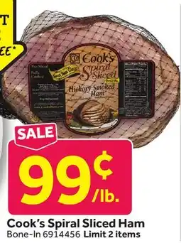 Stop&Shop Cook's Spiral Sliced Ham offer