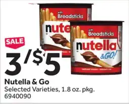 Stop&Shop Nutella & Go offer