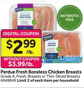 Stop&Shop Perdue Fresh Boneless Chicken Breasts offer